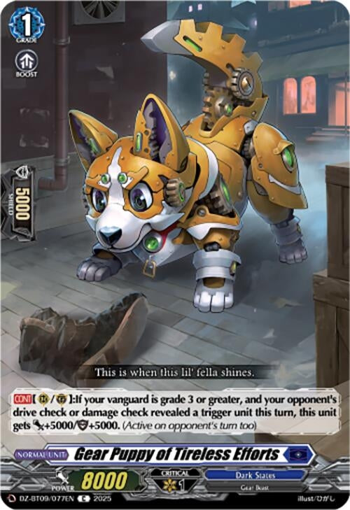 Image for Gear Puppy of Tireless Efforts (DZ-BT09: Super Brave Detonation) (DZ-BT09/077EN) - Cardfight Vanguard