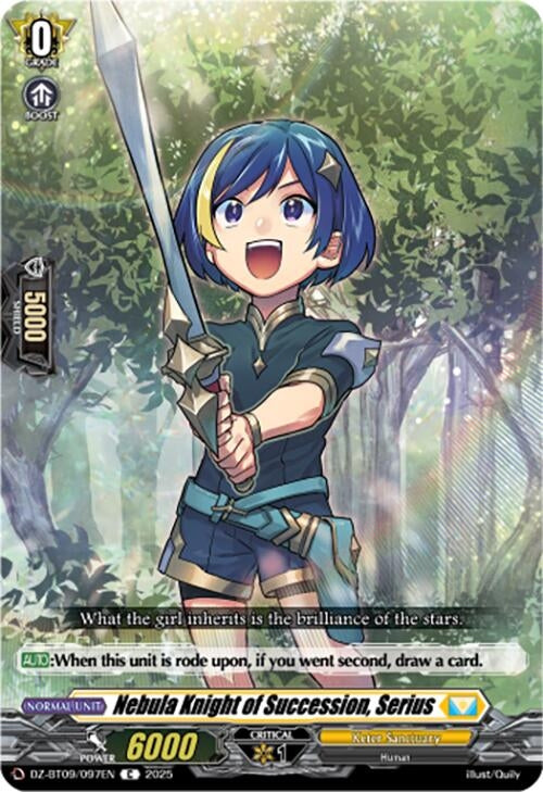 Image for Nebula Knight of Succession, Serius (DZ-BT09: Super Brave Detonation) (DZ-BT09/097EN) - Cardfight Vanguard