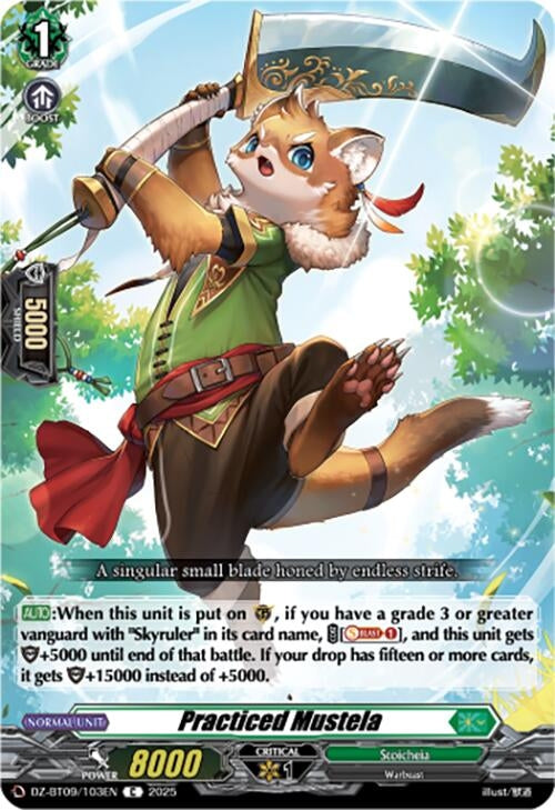 Image for Practiced Mustela (DZ-BT09: Super Brave Detonation) (DZ-BT09/103EN) - Cardfight Vanguard