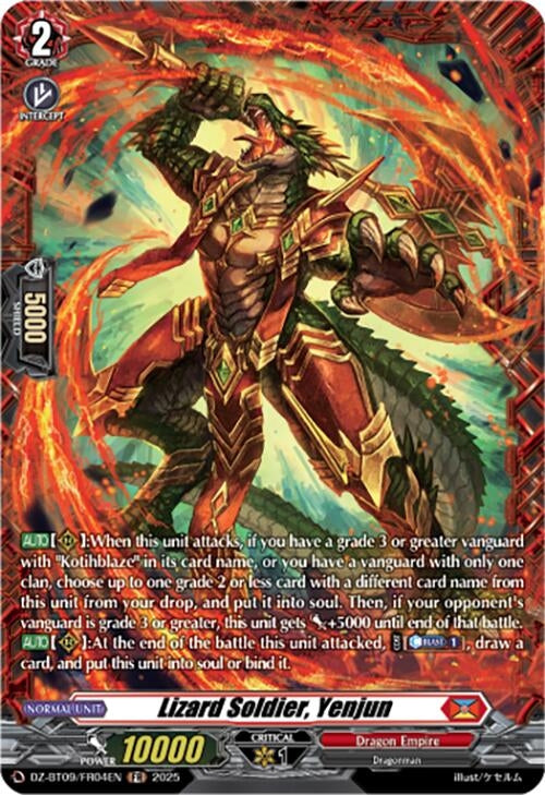 Image for Lizard Soldier, Yenjun (FR) (DZ-BT09: Super Brave Detonation) (DZ-BT09/FR04EN) - Cardfight Vanguard