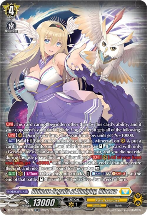Image for Ultimate Regalia of Almighty, Minerva (SR) (DZ-BT09: Super Brave Detonation) (DZ-BT09/SR22EN) - Cardfight Vanguard