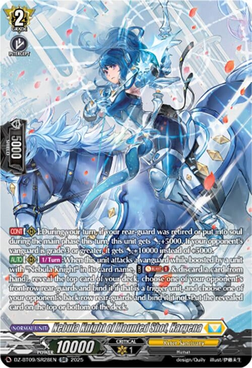 Image for Nebula Knight of Mounted Shot, Hargena (SR) (DZ-BT09: Super Brave Detonation) (DZ-BT09/SR28EN) - Cardfight Vanguard
