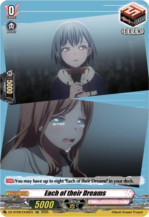 Image for Each of their Dreams (EXC) (DZ-BT09: Super Brave Detonation) (DZ-BT09/EX30EN) - Cardfight Vanguard