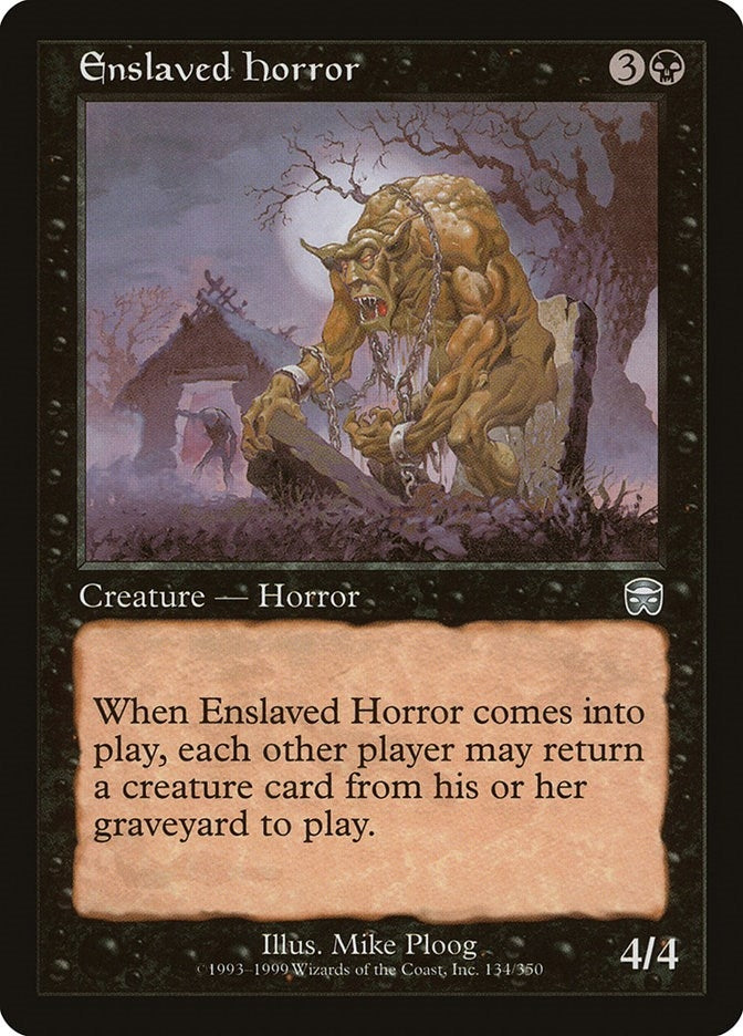 Image for Enslaved Horror (Mercadian Masques) (134) - Magic: The Gathering