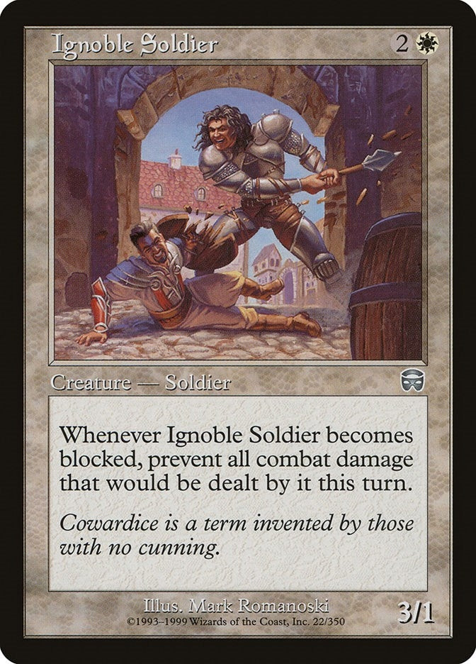 Image for Ignoble Soldier (Mercadian Masques) (22) - Magic: The Gathering
