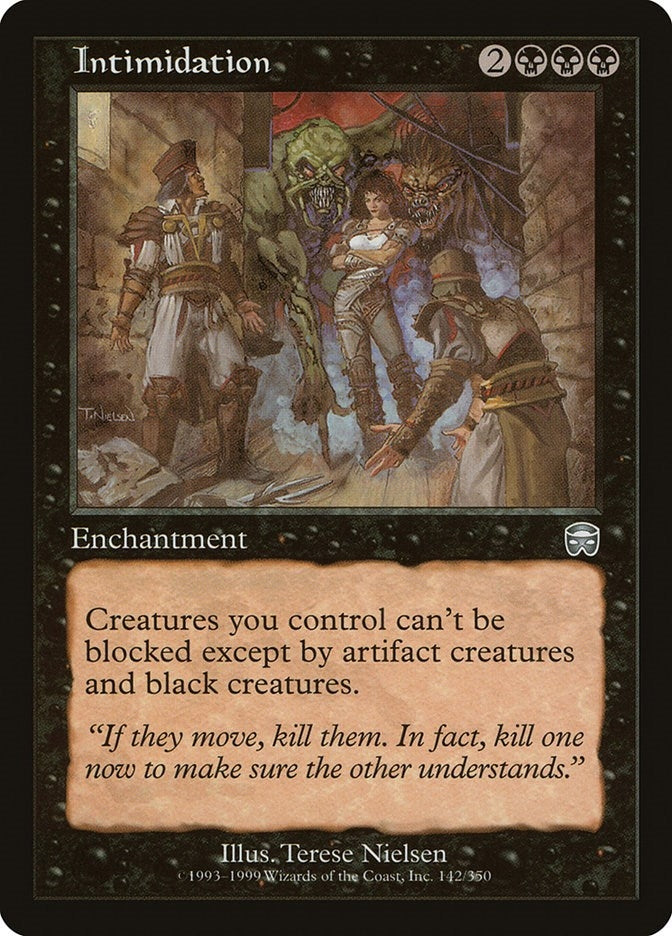 Image for Intimidation (Mercadian Masques) (142) - Magic: The Gathering