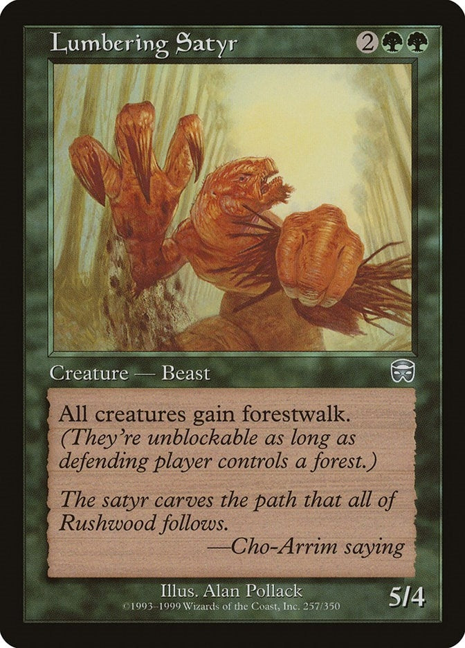 Image for Lumbering Satyr (Mercadian Masques) (257) - Magic: The Gathering