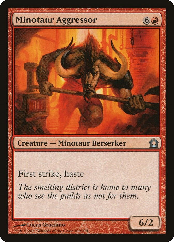 Image for Minotaur Aggressor (Return to Ravnica) (100) - Magic: The Gathering