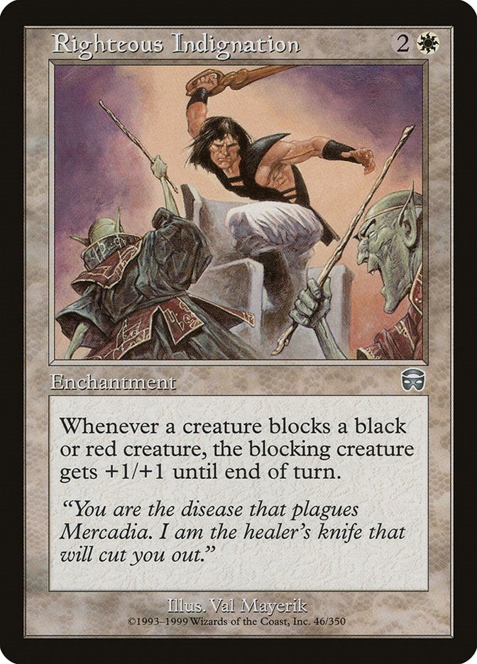 Image for Righteous Indignation (Mercadian Masques) (46) - Magic: The Gathering