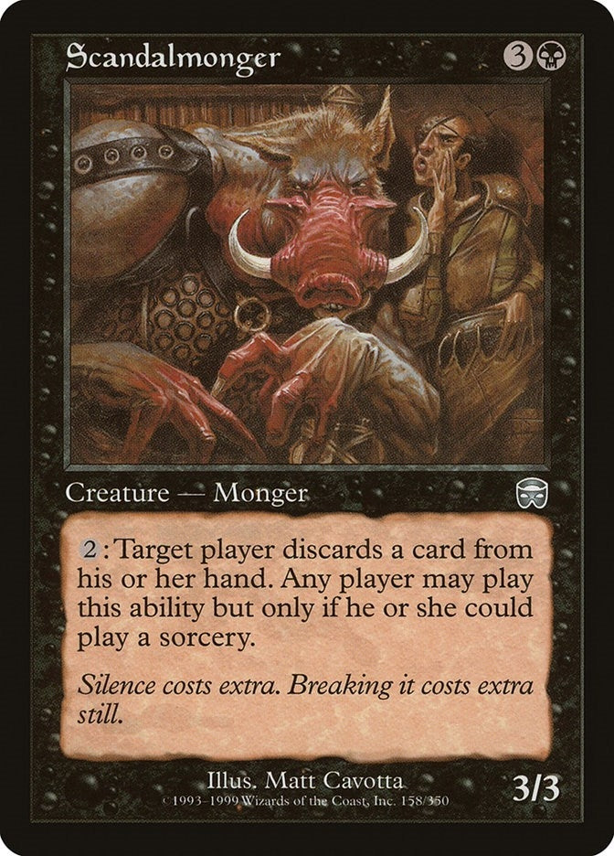 Image for Scandalmonger (Mercadian Masques) (158) - Magic: The Gathering