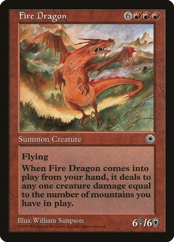 Image for Fire Dragon (Portal) - Magic: The Gathering