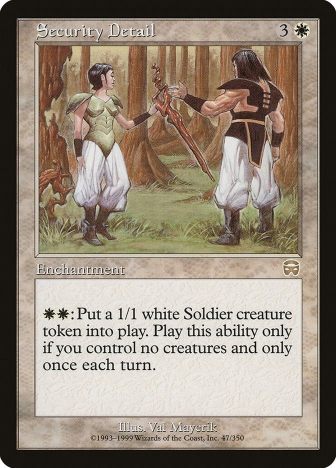 Image for Security Detail (Mercadian Masques) (47) - Magic: The Gathering