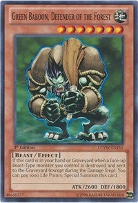 Image for Green Baboon, Defender of the Forest (Legendary Collection 3: Yugi's World) (LCYW-EN165) - YuGiOh