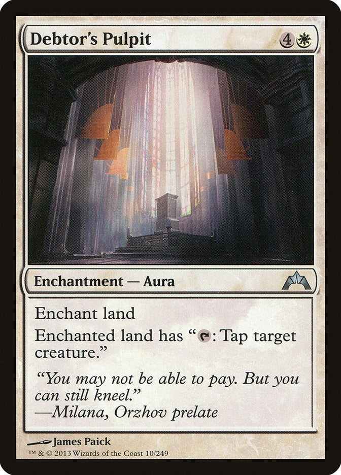 Image for Debtor's Pulpit (Gatecrash) (10) - Magic: The Gathering
