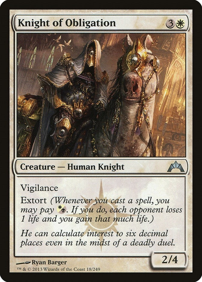 Image for Knight of Obligation (Gatecrash) (18) - Magic: The Gathering
