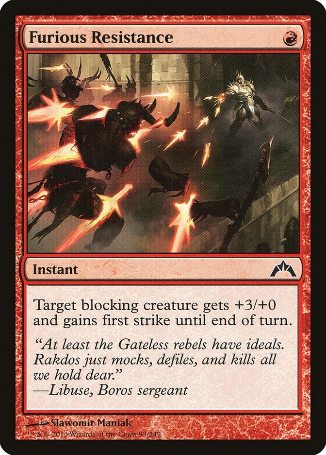 Image for Furious Resistance (Gatecrash) (93) - Magic: The Gathering