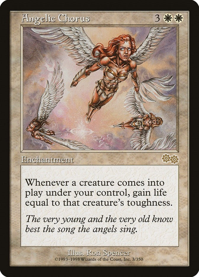 Image for Angelic Chorus (Urza's Saga) (3) - Magic: The Gathering