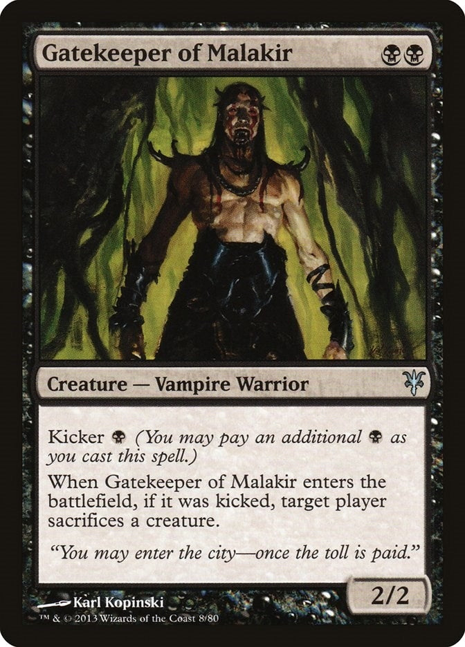 Image for Gatekeeper of Malakir (Duel Decks: Sorin vs. Tibalt) (8) - Magic: The Gathering