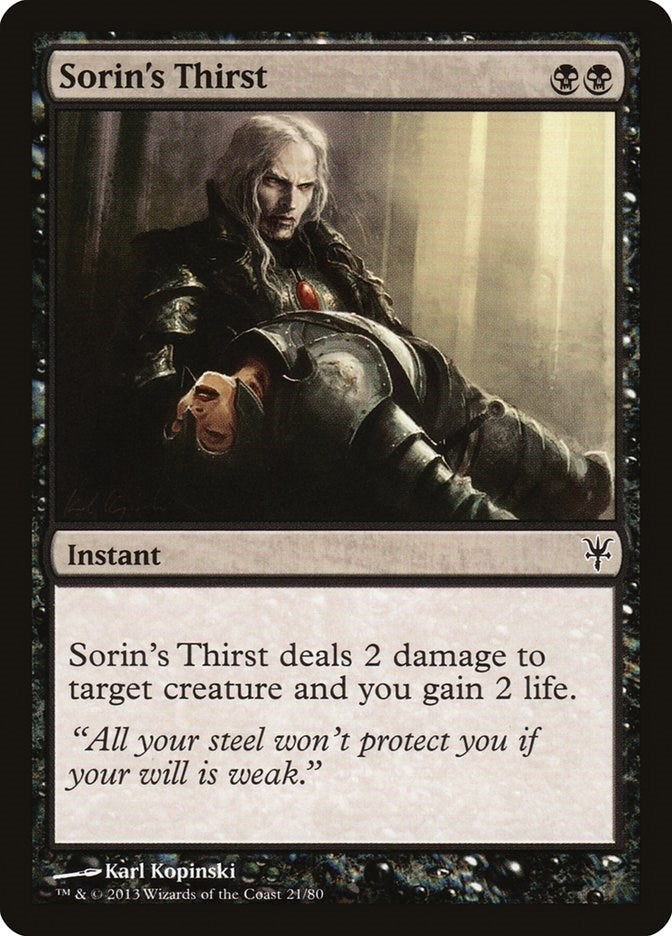 Image for Sorin's Thirst (Duel Decks: Sorin vs. Tibalt) (21) - Magic: The Gathering