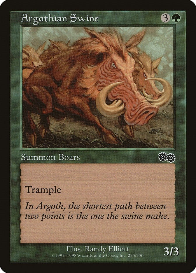 Image for Argothian Swine (Urza's Saga) (235) - Magic: The Gathering