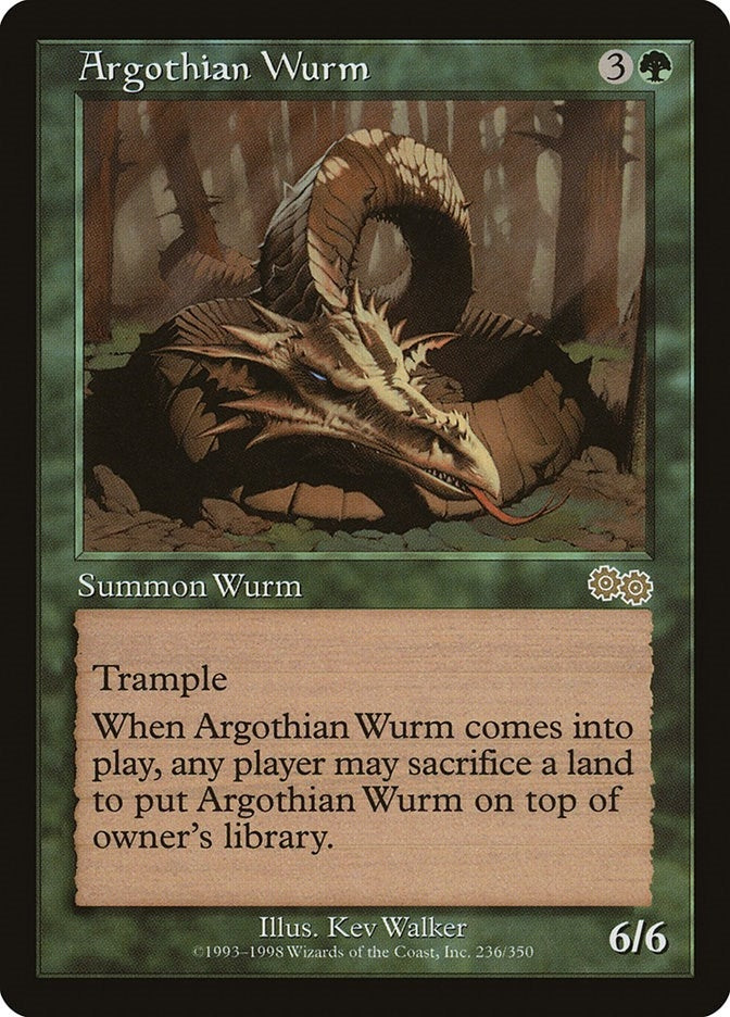 Image for Argothian Wurm (Urza's Saga) (236) - Magic: The Gathering