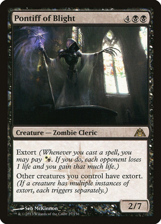 Image for Pontiff of Blight (Dragon's Maze) (27) - Magic: The Gathering