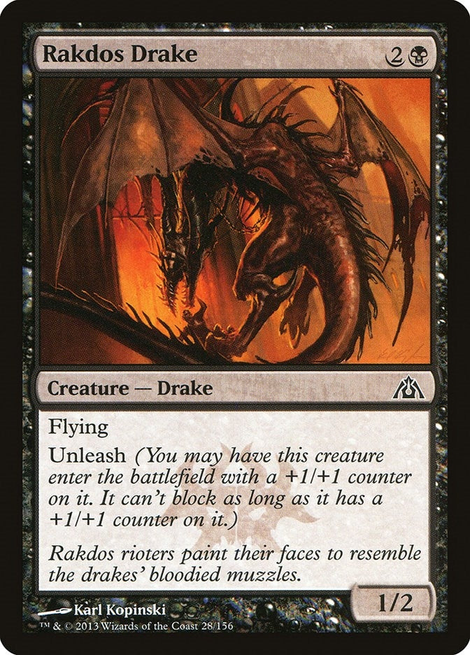 Image for Rakdos Drake (Dragon's Maze) (28) - Magic: The Gathering
