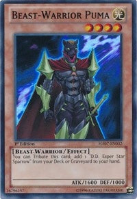 Image for Beast-Warrior Puma (Hidden Arsenal 7: Knight of Stars) (HA07-EN032) - YuGiOh