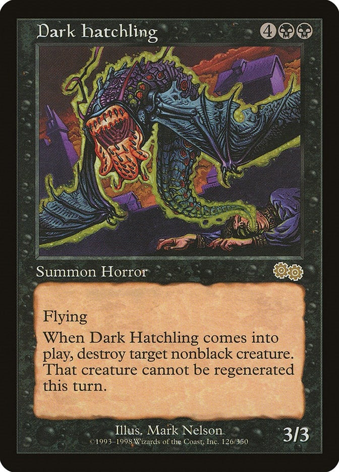 Image for Dark Hatchling (Urza's Saga) (126) - Magic: The Gathering