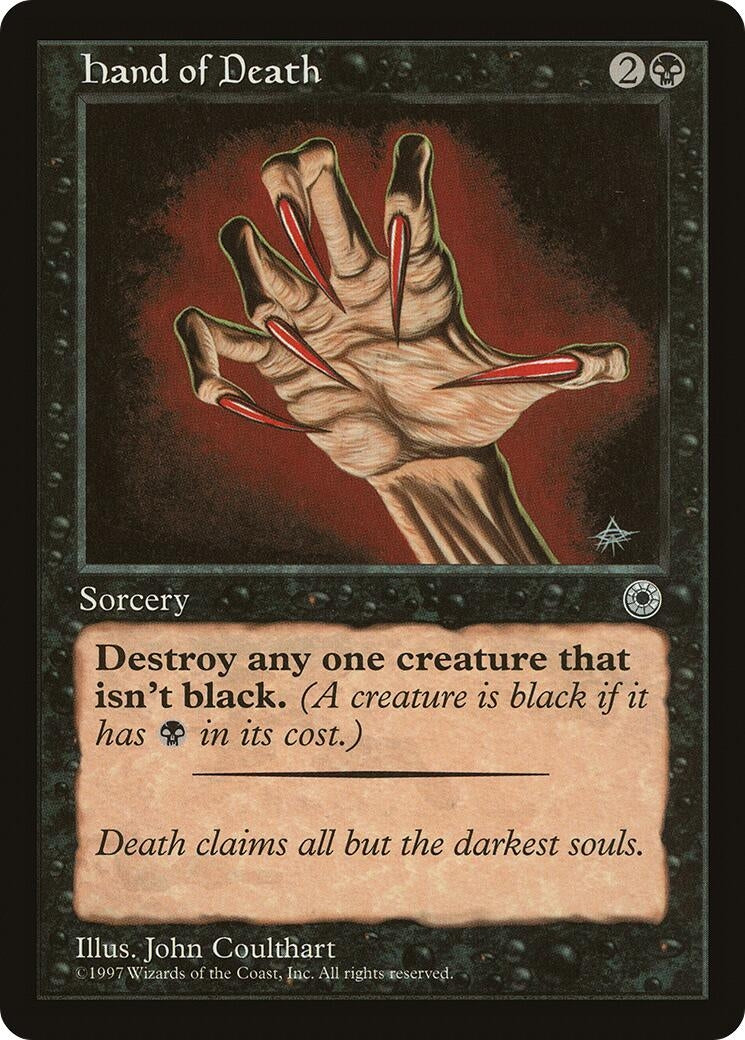 Image for Hand of Death (Reminder Text) (Portal) - Magic: The Gathering