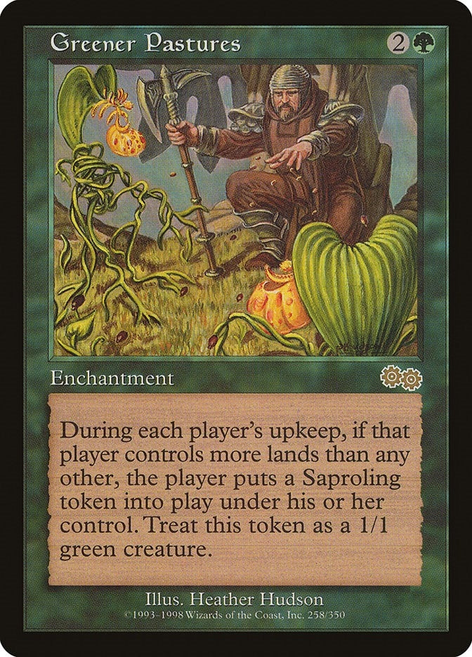 Image for Greener Pastures (Urza's Saga) (258) - Magic: The Gathering