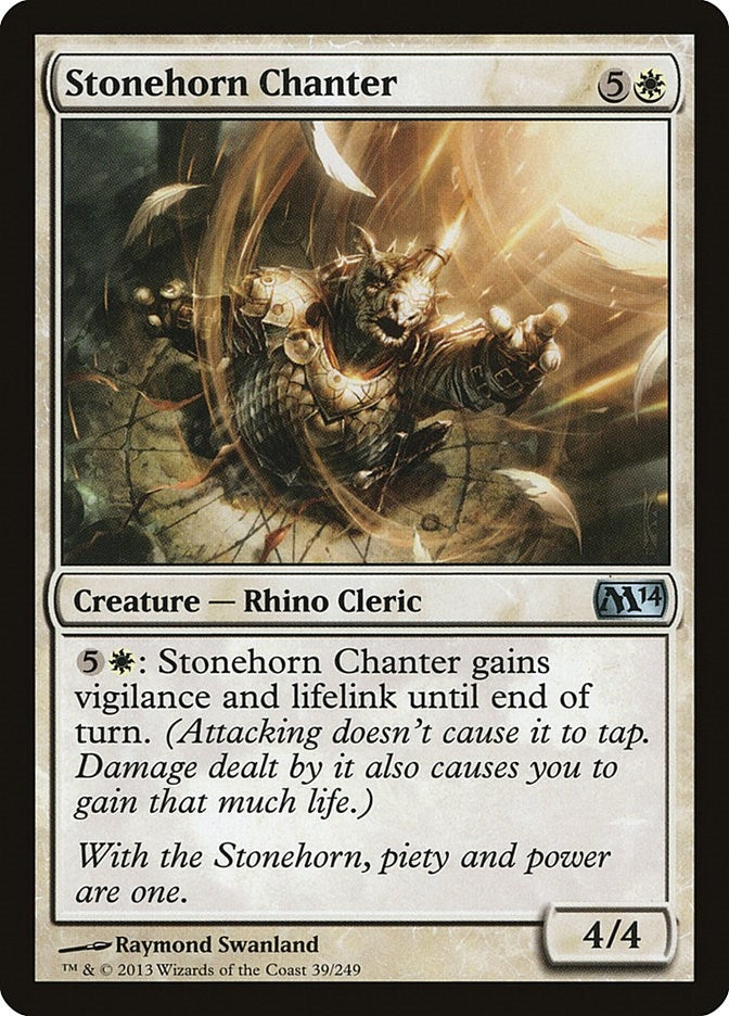 Image for Stonehorn Chanter (Magic 2014 (M14)) (39) - Magic: The Gathering