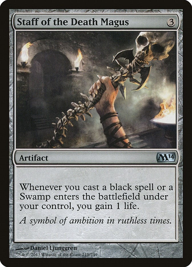 Image for Staff of the Death Magus (Magic 2014 (M14)) (219) - Magic: The Gathering