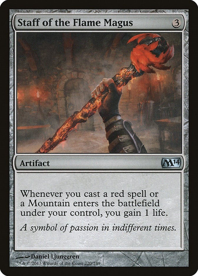 Image for Staff of the Flame Magus (Magic 2014 (M14)) (220) - Magic: The Gathering