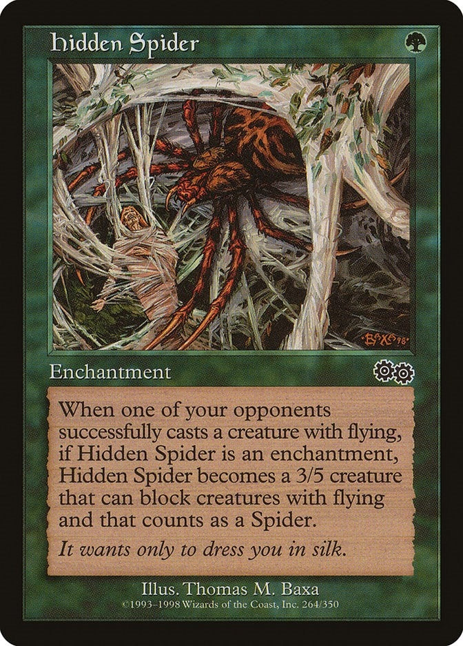 Image for Hidden Spider (Urza's Saga) (264) - Magic: The Gathering