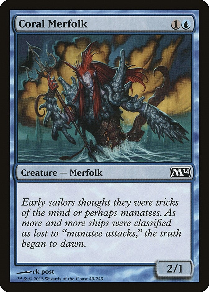 Image for Coral Merfolk (Magic 2014 (M14)) (49) - Magic: The Gathering