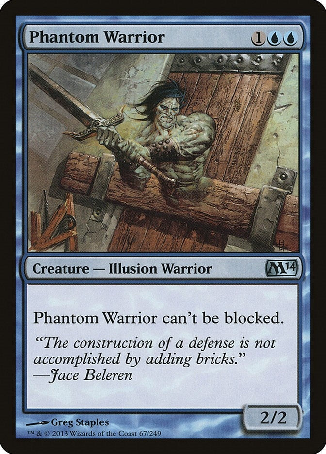 Image for Phantom Warrior (Magic 2014 (M14)) (67) - Magic: The Gathering