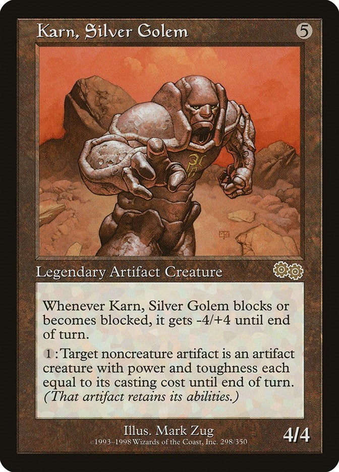 Image for Karn, Silver Golem (Urza's Saga) (298) - Magic: The Gathering