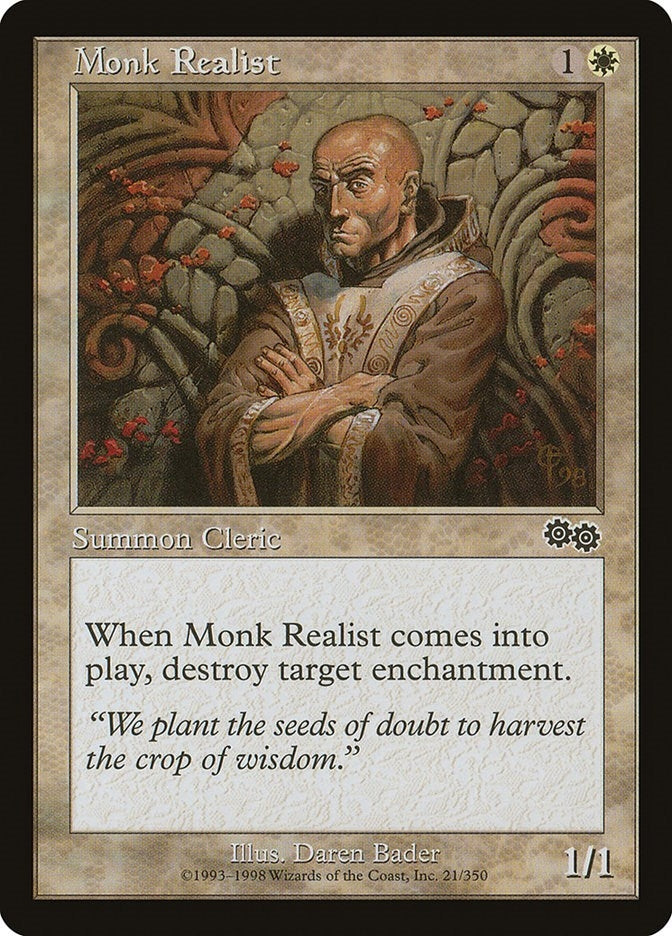 Image for Monk Realist (Urza's Saga) (21) - Magic: The Gathering