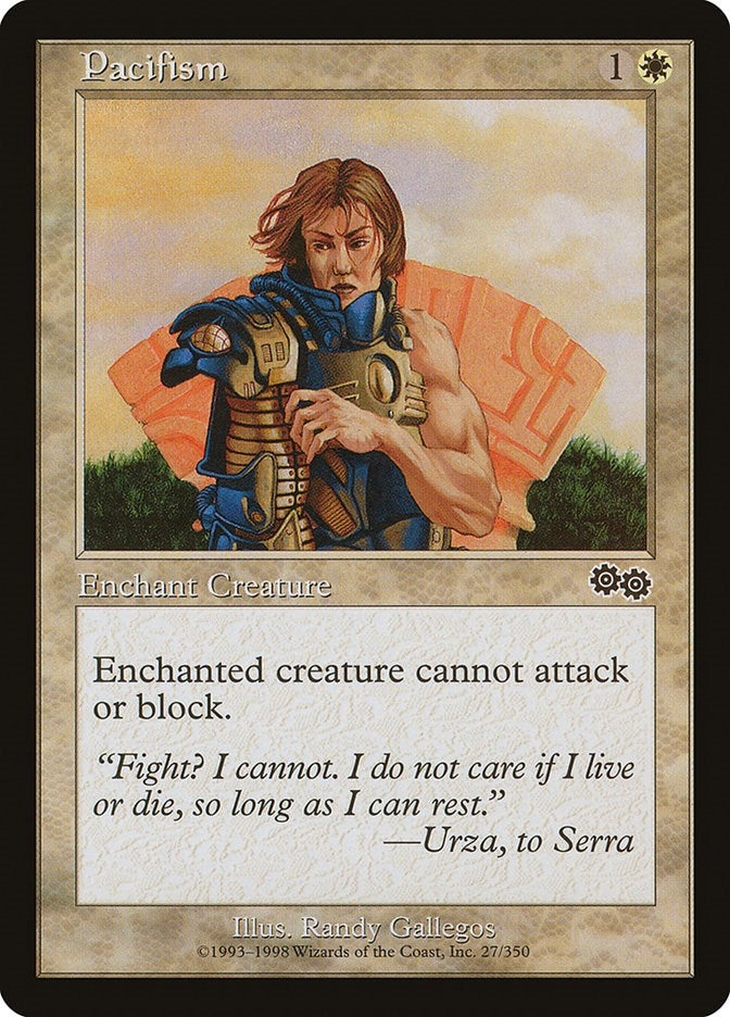 Image for Pacifism (Urza's Saga) (27) - Magic: The Gathering