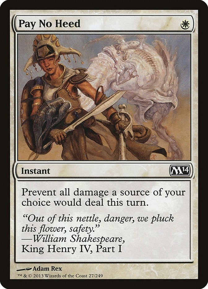 Image for Pay No Heed (Magic 2014 (M14)) (27) - Magic: The Gathering