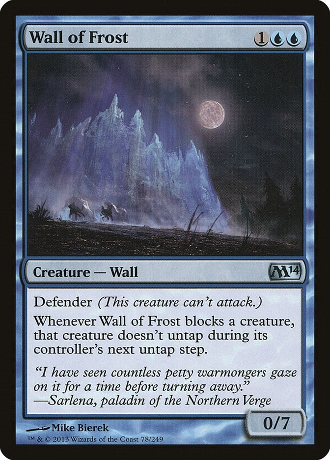 Image for Wall of Frost (Magic 2014 (M14)) (78) - Magic: The Gathering