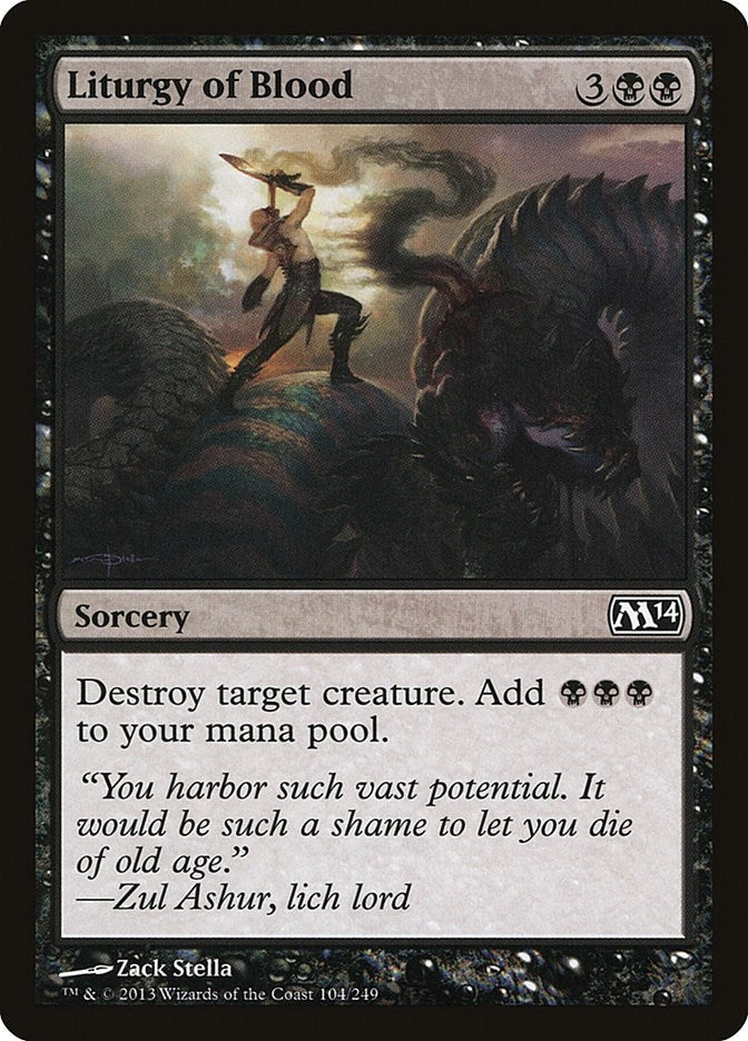 Image for Liturgy of Blood (Magic 2014 (M14)) (104) - Magic: The Gathering