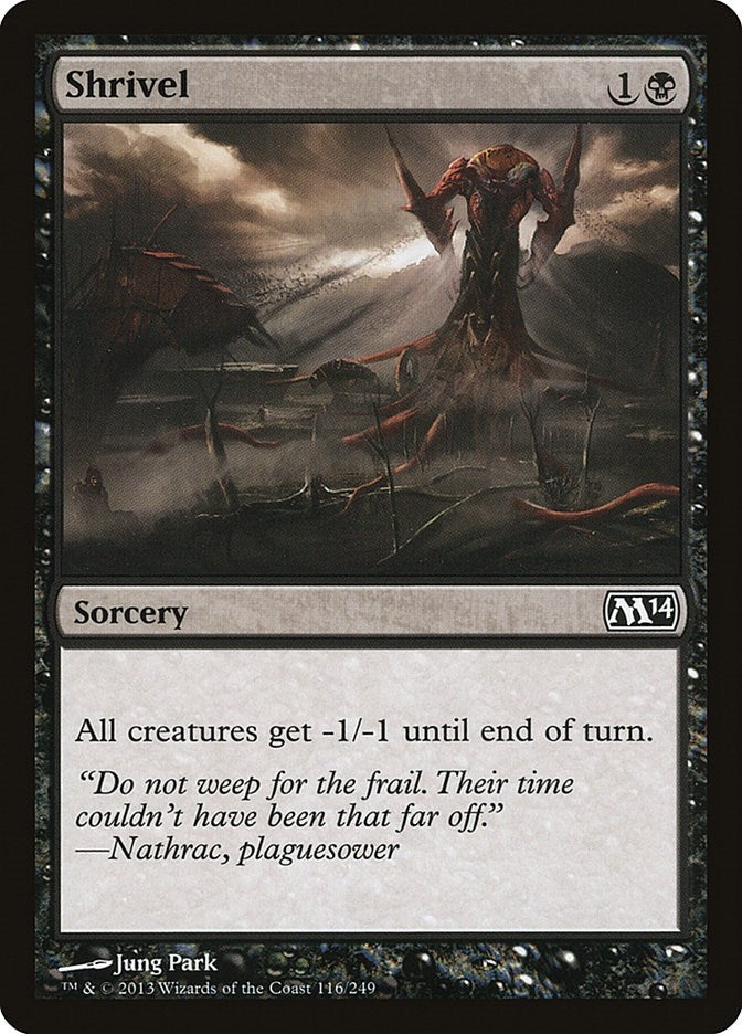 Image for Shrivel (Magic 2014 (M14)) (116) - Magic: The Gathering