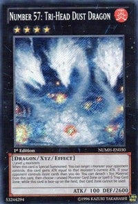 Image for Number 57: Tri-Head Dust Dragon (Number Hunters) (NUMH-EN030) - YuGiOh