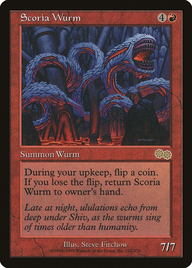 Image for Scoria Wurm (Urza's Saga) (212) - Magic: The Gathering
