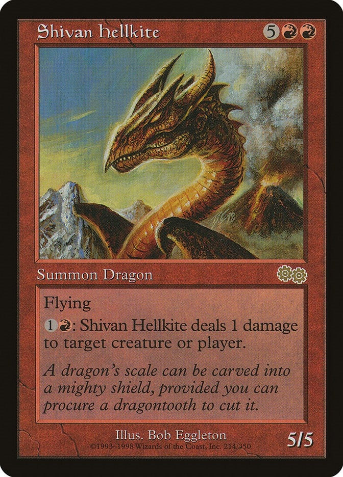 Image for Shivan Hellkite (Urza's Saga) (214) - Magic: The Gathering