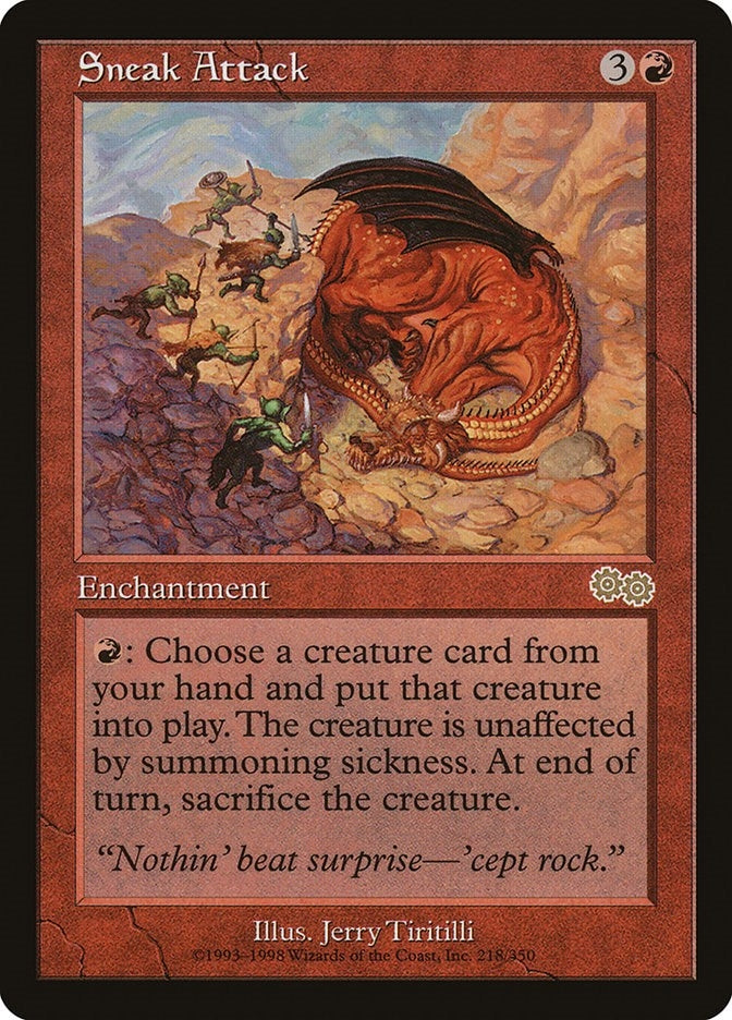Image for Sneak Attack (Urza's Saga) (218) - Magic: The Gathering