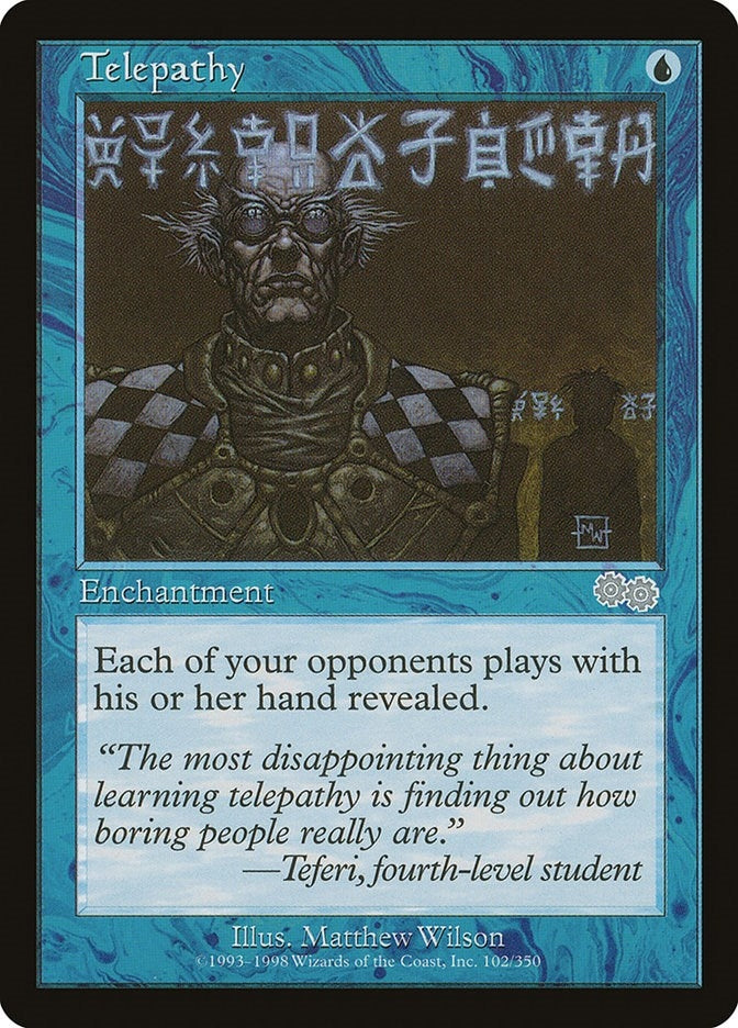 Image for Telepathy (Urza's Saga) (102) - Magic: The Gathering
