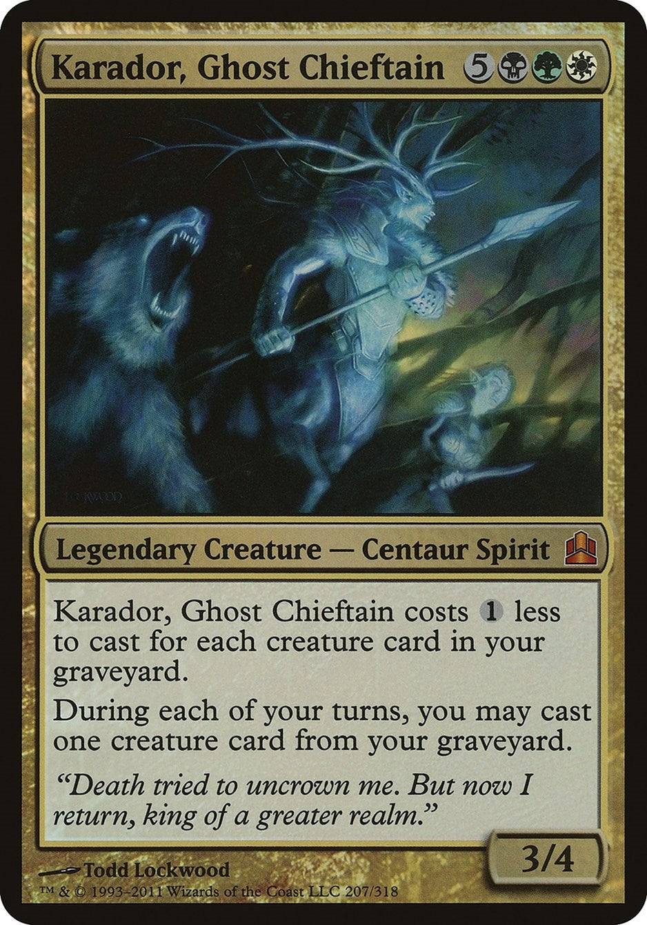 Image for Karador, Ghost Chieftain (Commander) (Oversize Cards) - Magic: The Gathering